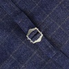 image:imageGioberti Mens 6 Button Formal Herringbone Tweed Vest21  Gridwork Blue