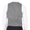 image:imageGioberti Mens 6 Button Formal Herringbone Tweed Vest39  Check Plaid Gray