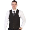 image:imageGioberti Mens 6 Button Formal Herringbone Tweed Vest51  Donegal Brown