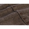 image:imageGioberti Mens 6 Button Formal Herringbone Tweed Vest56  Graph Brown