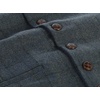 image:imageGioberti Mens 6 Button Formal Herringbone Tweed Vest60 Graph Blue