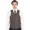 image:imageGioberti Mens 6 Button Formal Herringbone Tweed Vest8  Herringbone Brown