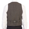 image:imageGioberti Mens 6 Button Formal Herringbone Tweed Vest8  Herringbone Brown
