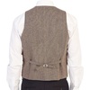 image:imageGioberti Mens 6 Button Formal Herringbone Tweed Vest9  Barleycorn Tan
