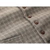 image:imageGioberti Mens 6 Button Formal Herringbone Tweed Vest90  Gray Graph