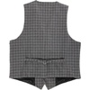 image:imageGioberti Mens 6 Button Formal Herringbone Tweed Vest90  Gray Graph
