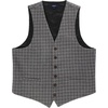image:imageGioberti Mens 6 Button Formal Herringbone Tweed Vest90  Gray Graph