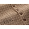 image:imageGioberti Mens 6 Button Formal Herringbone Tweed Vest91  Brown Graph