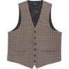 image:imageGioberti Mens 6 Button Formal Herringbone Tweed Vest91  Brown Graph