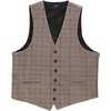 image:imageGioberti Mens 6 Button Formal Herringbone Tweed Vest92  Brown Herringbone Graph