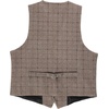 image:imageGioberti Mens 6 Button Formal Herringbone Tweed Vest92  Brown Herringbone Graph