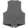 image:imageGioberti Mens 6 Button Formal Herringbone Tweed Vest93  Gray Herringbone Graph