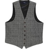 image:imageGioberti Mens 6 Button Formal Herringbone Tweed Vest93  Gray Herringbone Graph