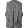 image:imageGioberti Mens 6 Button Formal Herringbone Tweed Vest93  Gray Herringbone Graph