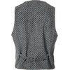 image:imageGioberti Mens 6 Button Formal Herringbone Tweed Vest95  Gray Weave