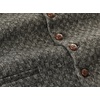 image:imageGioberti Mens 6 Button Formal Herringbone Tweed Vest95  Gray Weave