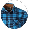 image:imageGioberti Mens Brushed Flannel 100 Cotton Plaid Checkered Shirt with Corduroy Contrast10  Blue  Navy