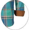image:imageGioberti Mens Brushed Flannel 100 Cotton Plaid Checkered Shirt with Corduroy Contrast1079  Aqua  Turquoise  Orange
