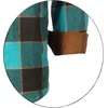 image:imageGioberti Mens Brushed Flannel 100 Cotton Plaid Checkered Shirt with Corduroy Contrast1082  Aqua  Brown  Orange