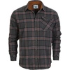 image:imageGioberti Mens Brushed Flannel 100 Cotton Plaid Checkered Shirt with Corduroy Contrast1134  Charcoal  Gray  Coral Highlight