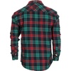 image:imageGioberti Mens Brushed Flannel 100 Cotton Plaid Checkered Shirt with Corduroy Contrast1136  Green  Red
