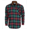 image:imageGioberti Mens Brushed Flannel 100 Cotton Plaid Checkered Shirt with Corduroy Contrast1136  Green  Red