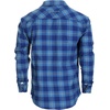 image:imageGioberti Mens Brushed Flannel 100 Cotton Plaid Checkered Shirt with Corduroy Contrast1140  Blue  Cobalt  Yellow Highlight