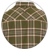 image:imageGioberti Mens Brushed Flannel 100 Cotton Plaid Checkered Shirt with Corduroy Contrast1148  Olive  White  Orange