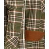 image:imageGioberti Mens Brushed Flannel 100 Cotton Plaid Checkered Shirt with Corduroy Contrast1148  Olive  White  Orange