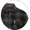 image:imageGioberti Mens Brushed Flannel 100 Cotton Plaid Checkered Shirt with Corduroy Contrast34  Charcoal  Black