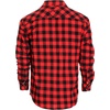 image:imageGioberti Mens Brushed Flannel 100 Cotton Plaid Checkered Shirt with Corduroy Contrast48  Black  Red Checkered