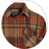 image:imageGioberti Mens Brushed Flannel 100 Cotton Plaid Checkered Shirt with Corduroy Contrast51c  Khaki  Umber