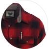 image:imageGioberti Mens Brushed Flannel 100 Cotton Plaid Checkered Shirt with Corduroy Contrast53  Black  Red Gradient