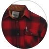 image:imageGioberti Mens Brushed Flannel 100 Cotton Plaid Checkered Shirt with Corduroy Contrast53c  Black  Red Gradient