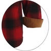 image:imageGioberti Mens Brushed Flannel 100 Cotton Plaid Checkered Shirt with Corduroy Contrast53c  Black  Red Gradient