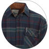 image:imageGioberti Mens Brushed Flannel 100 Cotton Plaid Checkered Shirt with Corduroy Contrast54c  Dark Green  Red Highlight