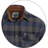 image:imageGioberti Mens Brushed Flannel 100 Cotton Plaid Checkered Shirt with Corduroy Contrast56c  Dark Blue  Gray