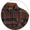 image:imageGioberti Mens Brushed Flannel 100 Cotton Plaid Checkered Shirt with Corduroy Contrast57c  Chocolate  Black
