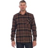 image:imageGioberti Mens Brushed Flannel 100 Cotton Plaid Checkered Shirt with Corduroy Contrast57c  Chocolate  Black