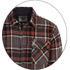 image:imageGioberti Mens Brushed Flannel 100 Cotton Plaid Checkered Shirt with Corduroy Contrast68  Orange  Black  White Highlight