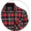 image:imageGioberti Mens Brushed Flannel 100 Cotton Plaid Checkered Shirt with Corduroy Contrast69  Red  Black  White Highlight