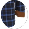 image:imageGioberti Mens Brushed Flannel 100 Cotton Plaid Checkered Shirt with Corduroy Contrast70c  Blue  Navy  White Highlight