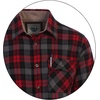 image:imageGioberti Mens Brushed Flannel 100 Cotton Plaid Checkered Shirt with Corduroy Contrast71  Black  Red  Blue Highlight