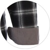 image:imageGioberti Mens Brushed Flannel 100 Cotton Plaid Checkered Shirt with Corduroy Contrast72  Black  Charcoal  White Highlight