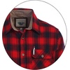image:imageGioberti Mens Brushed Flannel 100 Cotton Plaid Checkered Shirt with Corduroy Contrast74  Red  Navy