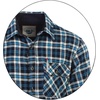 image:imageGioberti Mens Brushed Flannel 100 Cotton Plaid Checkered Shirt with Corduroy Contrast75  Turquoise  Black  White Highlight