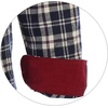 image:imageGioberti Mens Brushed Flannel 100 Cotton Plaid Checkered Shirt with Corduroy Contrast76  Navy  Red  Ivory Highlight