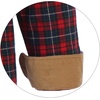 image:imageGioberti Mens Brushed Flannel 100 Cotton Plaid Checkered Shirt with Corduroy Contrast77  Red  Navy  Green