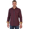 image:imageGioberti Mens Brushed Flannel 100 Cotton Plaid Checkered Shirt with Corduroy Contrast77  Red  Navy  Green