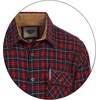 image:imageGioberti Mens Brushed Flannel 100 Cotton Plaid Checkered Shirt with Corduroy Contrast77  Red  Navy  Green